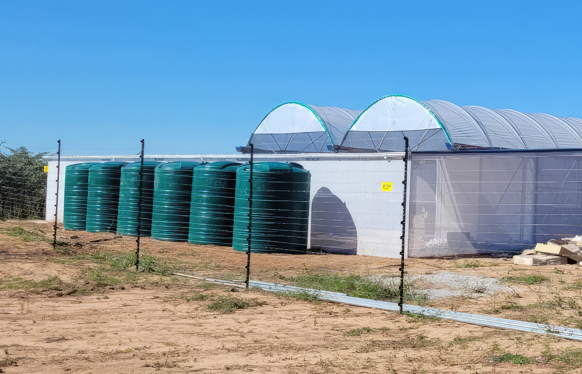 greenhouse with tanks